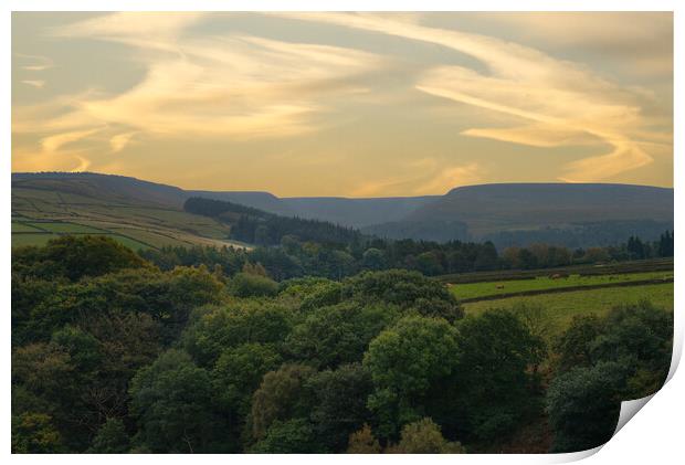 Holme Valley Landscape  Print by Alison Chambers