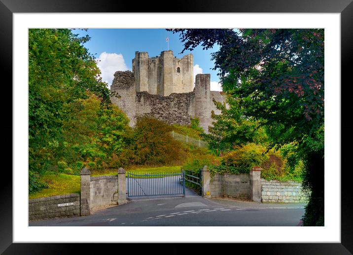 Conisbrough Castle in Autumn Framed Mounted Print by Alison Chambers