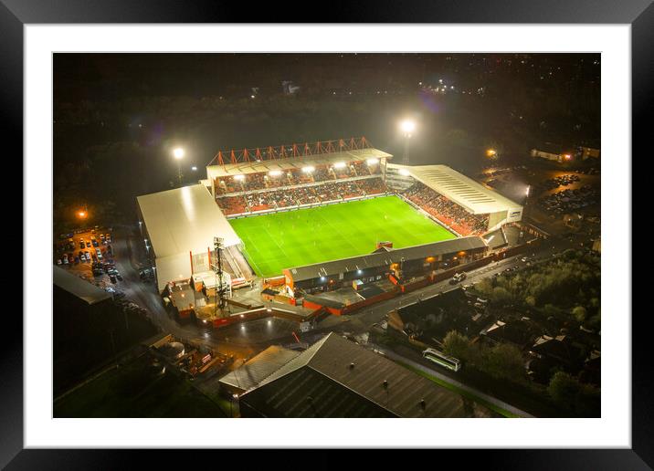 Oakwell Barnsley FC Framed Mounted Print by Apollo Aerial Photography