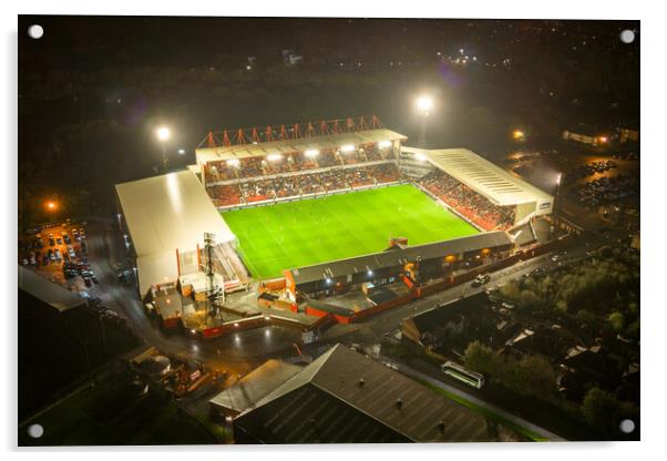 Oakwell Barnsley FC Acrylic by Apollo Aerial Photography