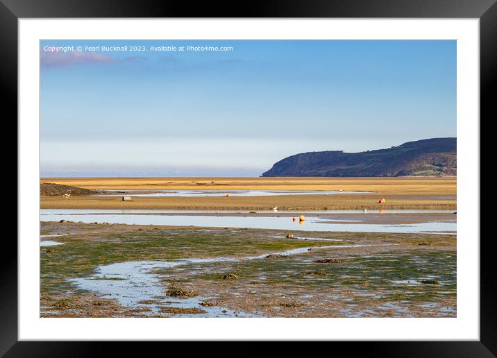 Tidal Mudflats Red Wharf Bay Anglesey Coast Framed Mounted Print by Pearl Bucknall