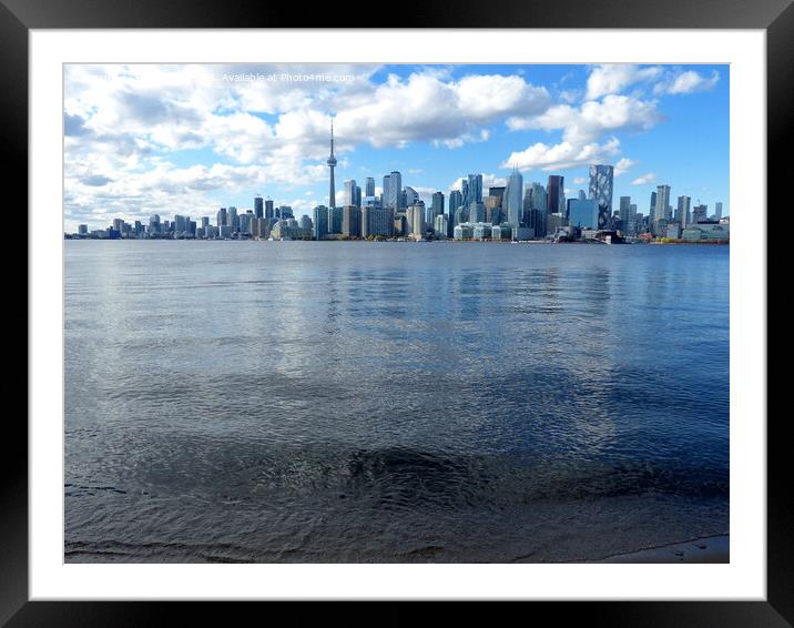 Toronto city from Ward's Island Framed Mounted Print by Phil Banks