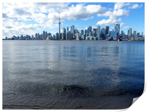 Toronto city from Ward's Island Print by Phil Banks