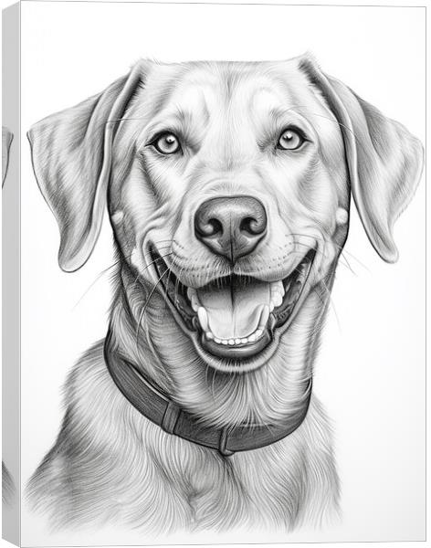 Broholmer Pencil Drawing Canvas Print by K9 Art