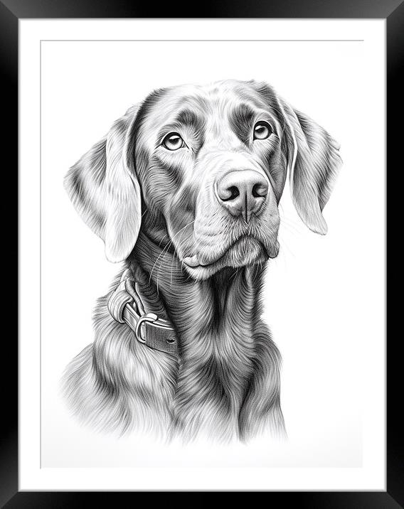Broholmer Pencil Drawing Framed Mounted Print by K9 Art