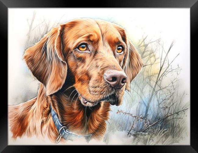 Broholmer Pencil Drawing Framed Print by K9 Art