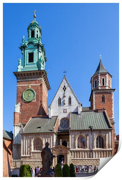 The Wawel Cathedral In Krakow Print by Artur Bogacki