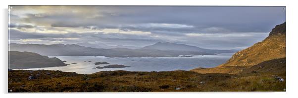Skye from Kishorn morning panorama Acrylic by Gary Eason