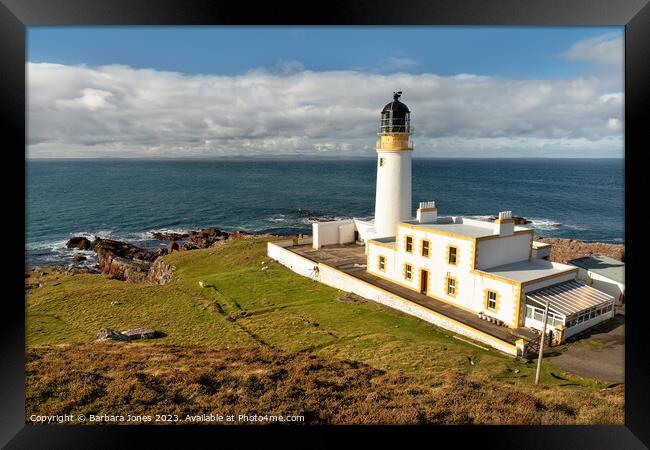 Melvaig, Rua Reidh Lighthouse Wester Ross Scotland Framed Print by Barbara Jones