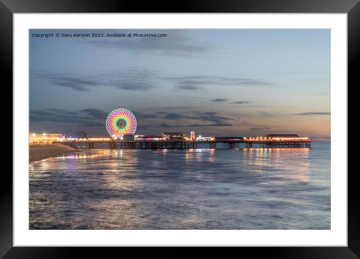 Big wheel on the pier Framed Mounted Print by Gary Kenyon