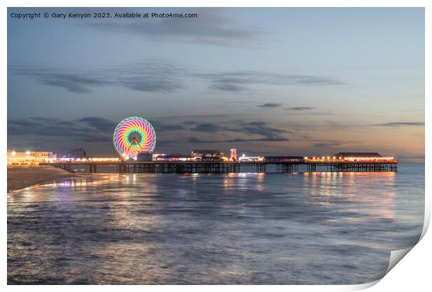 Big wheel on the pier Print by Gary Kenyon