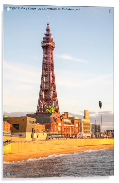 Blackpool Tower Acrylic by Gary Kenyon