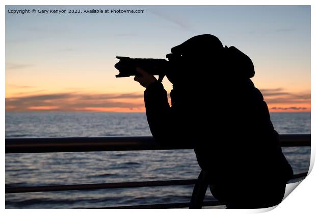 The sunset photographer Print by Gary Kenyon