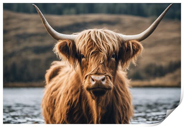 Highland Cow Print by Picture Wizard