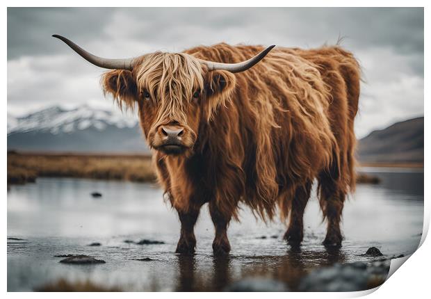 Highland Cow Print by Picture Wizard