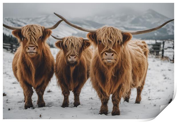 Highland Cow Print by Picture Wizard