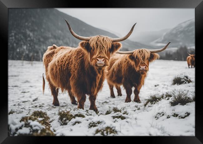 Highland Cow Framed Print by Picture Wizard