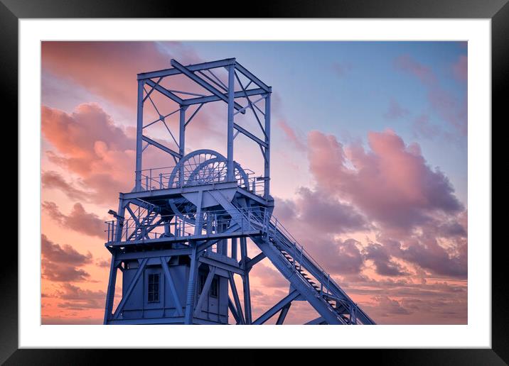 Barnsley Main Colliery Pithead Framed Mounted Print by Tim Hill