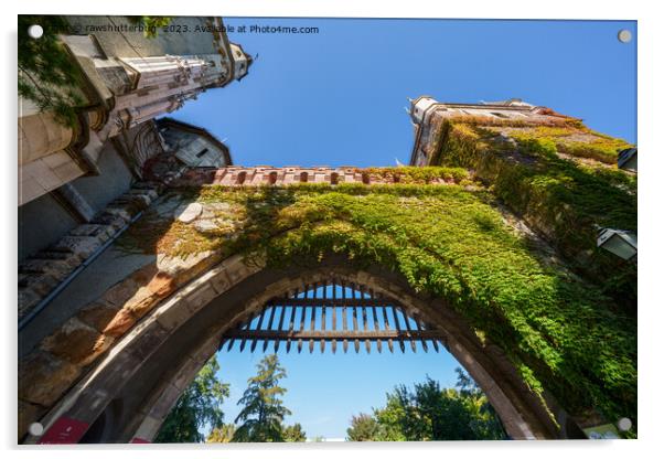 Timeless Beauty - Vajdahunyad Castle's Portcullis Acrylic by rawshutterbug 