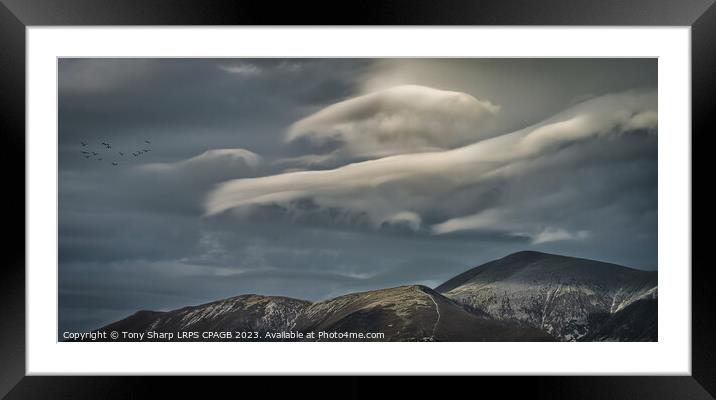ANVIL CLOUD OVER SKIDDAW -THE ENGLISH LAKE DISTRICT Framed Mounted Print by Tony Sharp LRPS CPAGB