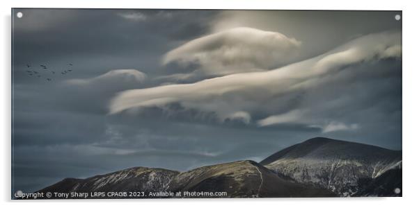 ANVIL CLOUD OVER SKIDDAW -THE ENGLISH LAKE DISTRICT Acrylic by Tony Sharp LRPS CPAGB