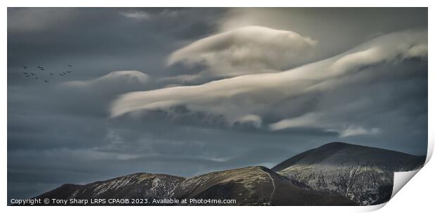 ANVIL CLOUD OVER SKIDDAW -THE ENGLISH LAKE DISTRICT Print by Tony Sharp LRPS CPAGB
