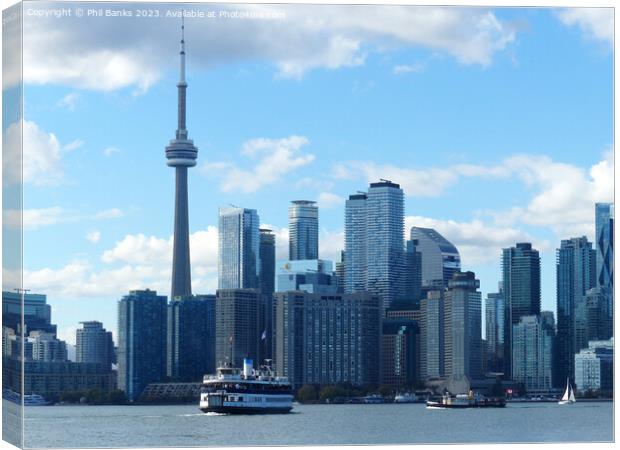 CN Tower and Toronto City  Canvas Print by Phil Banks