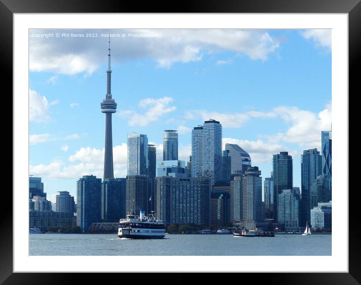 CN Tower and Toronto City  Framed Mounted Print by Phil Banks