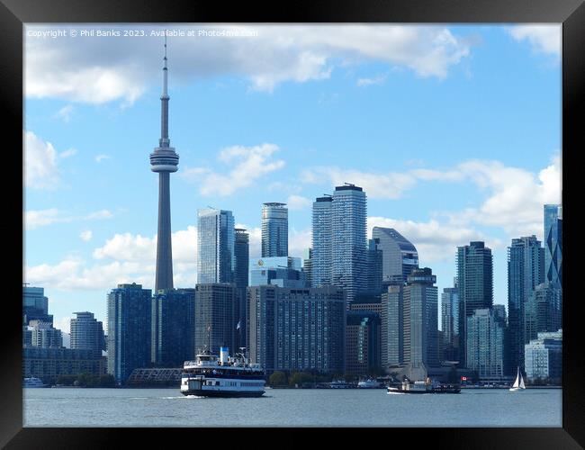 CN Tower and Toronto City  Framed Print by Phil Banks