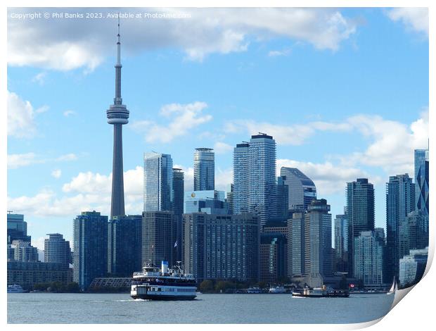 CN Tower and Toronto City  Print by Phil Banks