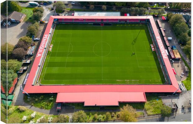 Salford City FC Canvas Print by Apollo Aerial Photography