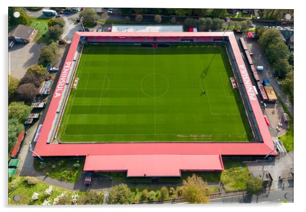 Salford City FC Acrylic by Apollo Aerial Photography