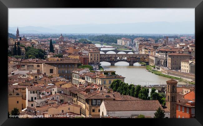 View of Ponte Vecchio, Florence Framed Print by Richie Miles