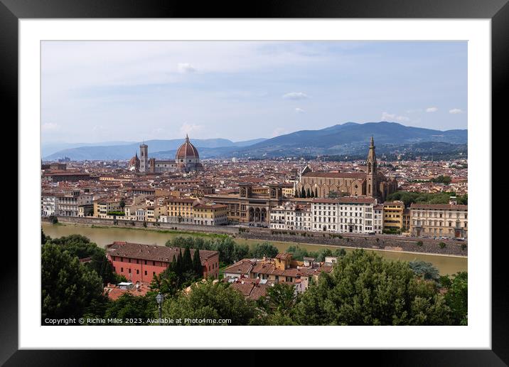 View of Florence Framed Mounted Print by Richie Miles