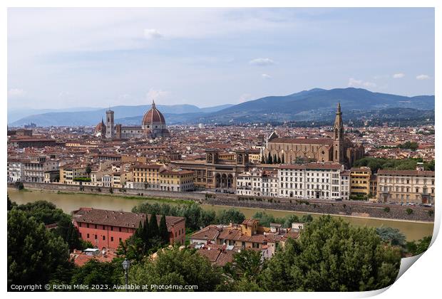 View of Florence Print by Richie Miles