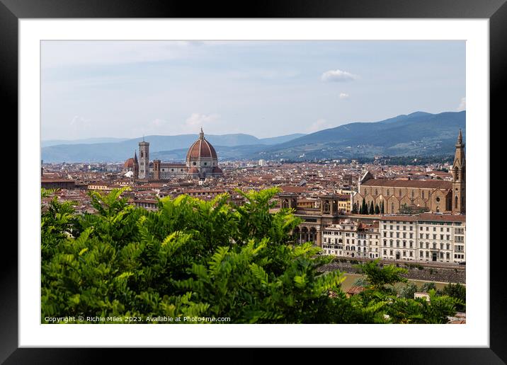View of Florence Framed Mounted Print by Richie Miles