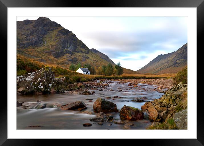 Lone Cottage Glen Coe Framed Mounted Print by Tony Bishop
