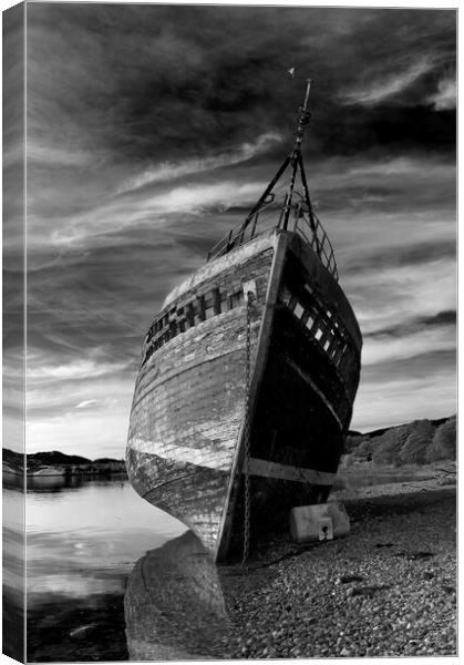 Old Boat of Caol Canvas Print by Tony Bishop