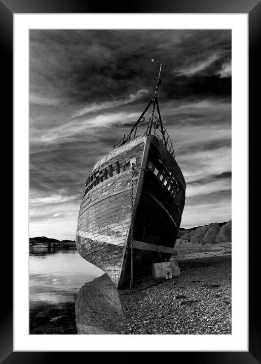 Old Boat of Caol Framed Mounted Print by Tony Bishop