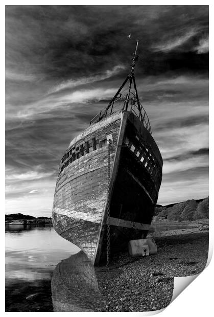 Old Boat of Caol Print by Tony Bishop