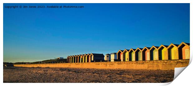 Blyth Beach Huts Panorama Print by Jim Jones