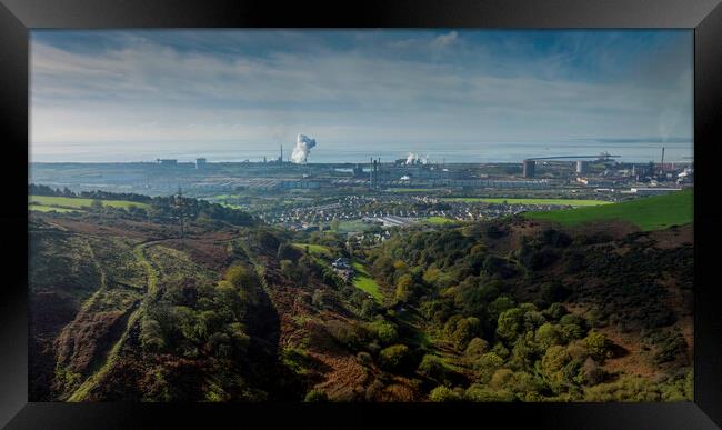 Port Talbot steel works Framed Print by Leighton Collins