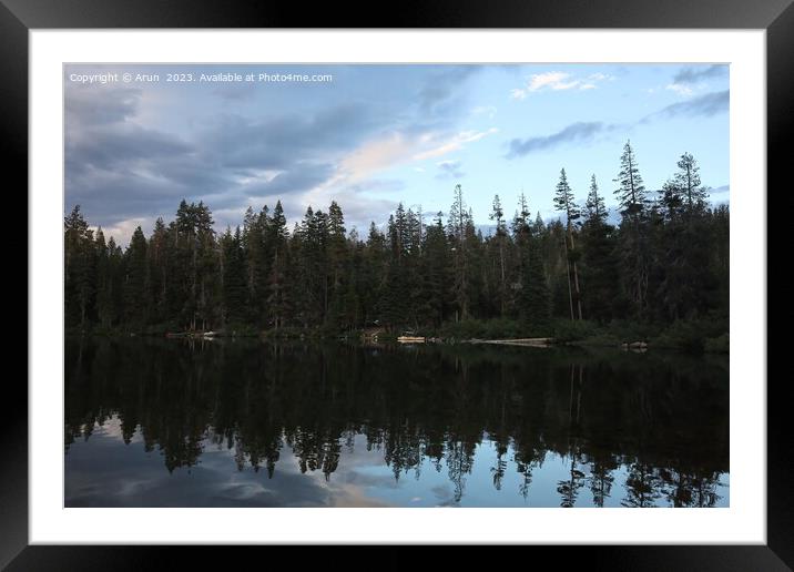  Gold Lake at Eureka Plumas Forest, Lake Basin, California Framed Mounted Print by Arun 