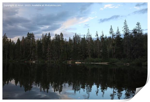  Gold Lake at Eureka Plumas Forest, Lake Basin, California Print by Arun 