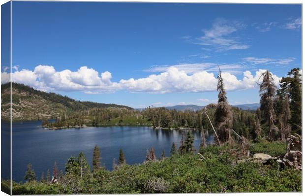  Silver lake at Eureka Plumas Forest, Lake Basin, California Canvas Print by Arun 
