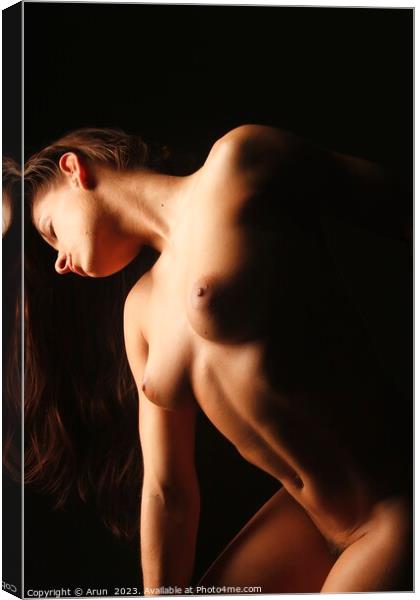 Bodyscapes photo shoot of a nude white model Canvas Print by Arun 