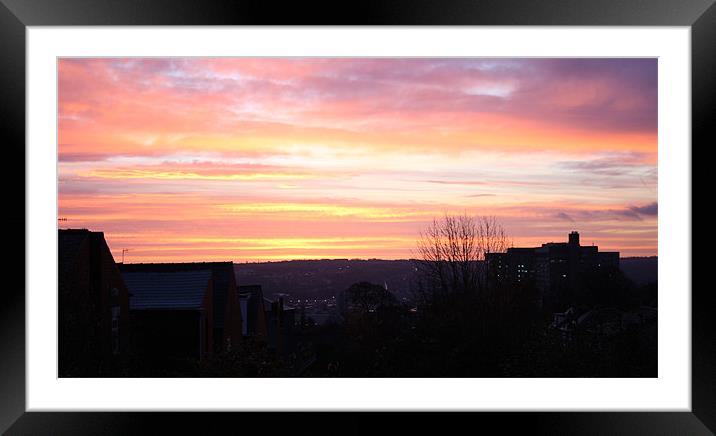 Sunrise Over Sheffield Framed Mounted Print by Ashley Ridpath