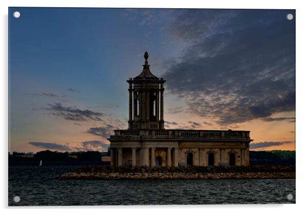 Normanton Church Sunset Acrylic by Glen Allen