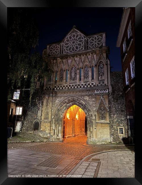 Ethelbert Gate at Norwich Cathedral Framed Print by Sally Lloyd