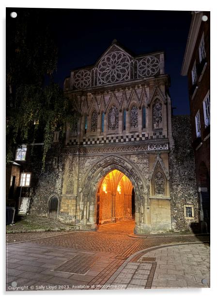 Ethelbert Gate at Norwich Cathedral Acrylic by Sally Lloyd